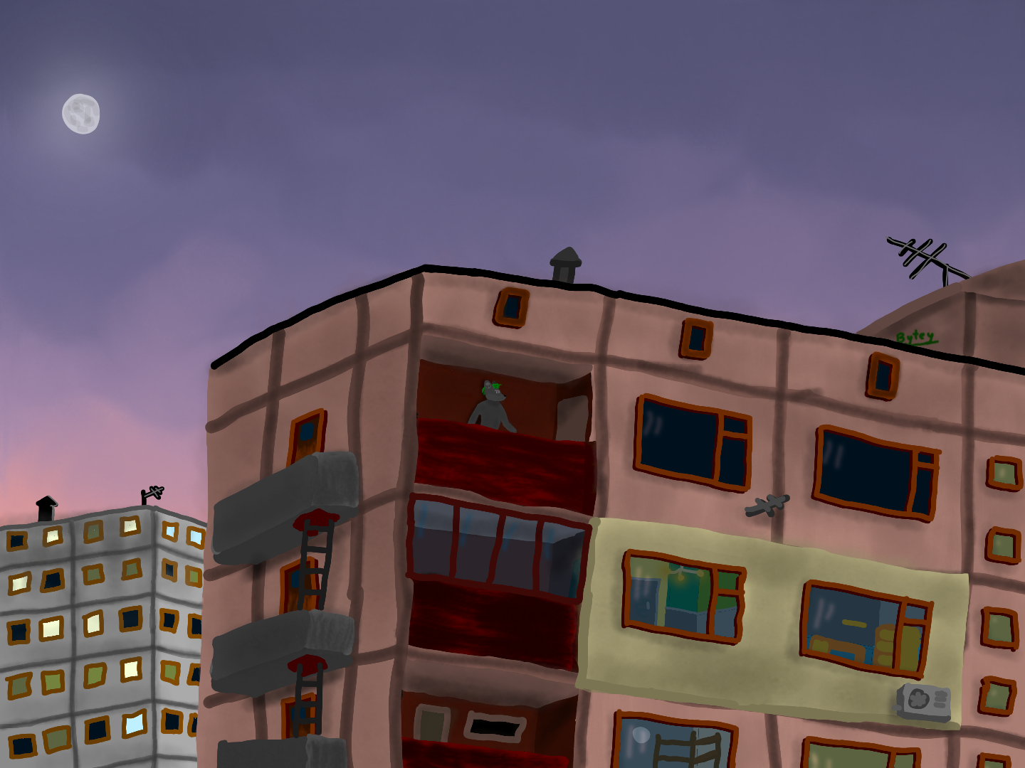 Eastern European housing blocks